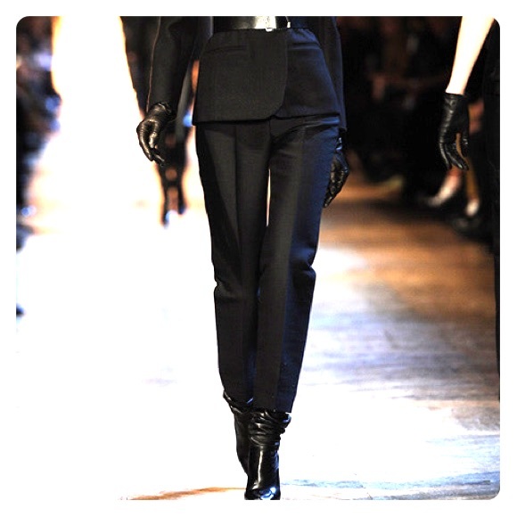 YSL Black Wool Trousers - Picture 1 of 8